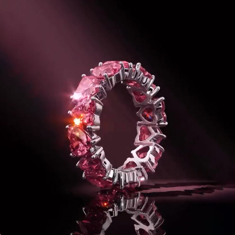 ELEMENTS® Ruby Heart Cut Eternity Band❤️